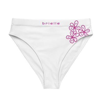 Brielle High-Waisted High-Cut Leg Hip-Popping Geranium White Tucking Panty..