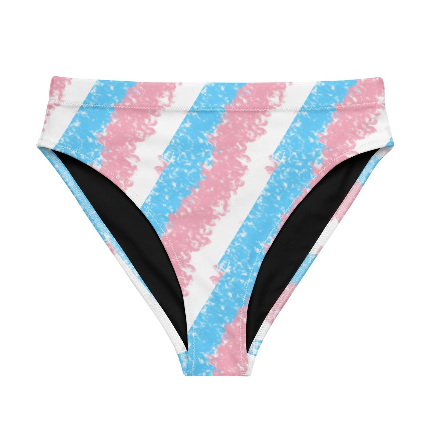 Trans Coloured Pride Watercolor Stripes High-Waisted Hip-Cut Tucking Panty