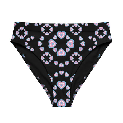 With All My Heart Trans Pride Black High-Waist Hip-Cut Tucking Panty