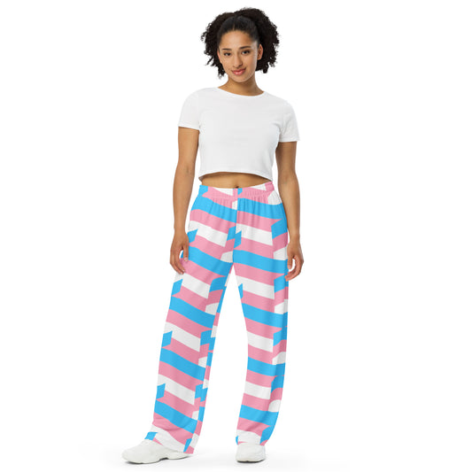 Teen - Plus Size Blue Pink White Soft Comfy Pajama Style Lounge Pants