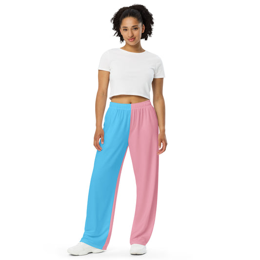 Teen - Plus Size Blue Pink White Soft Comfy Pajama Style Lounge Pants