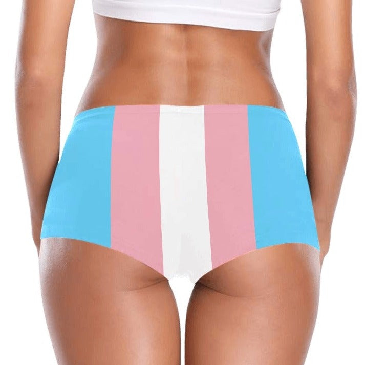 Teen - Plus Size Blue Pink White Pride Hotpants