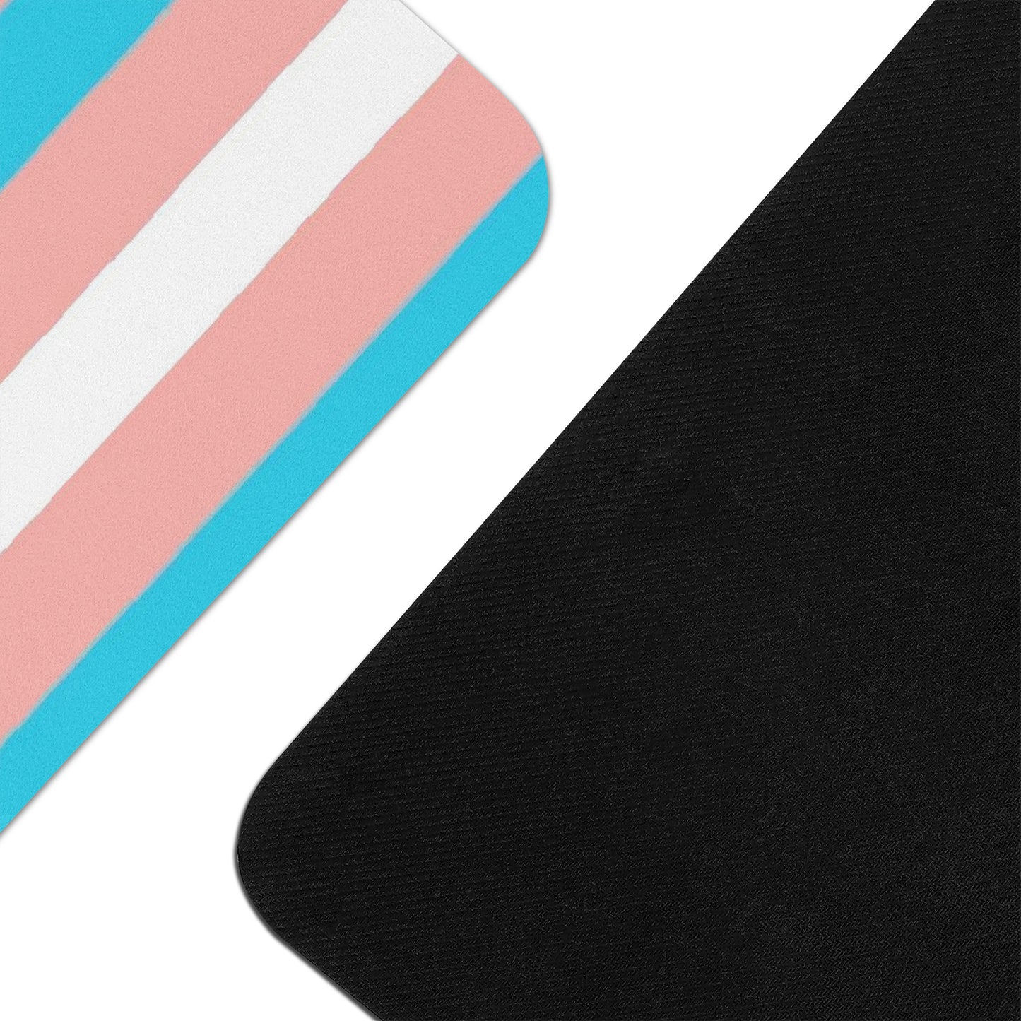 Trans Coloured Trans Pride Ribbon 6ft-2ft Long Neoprene Yoga Mat