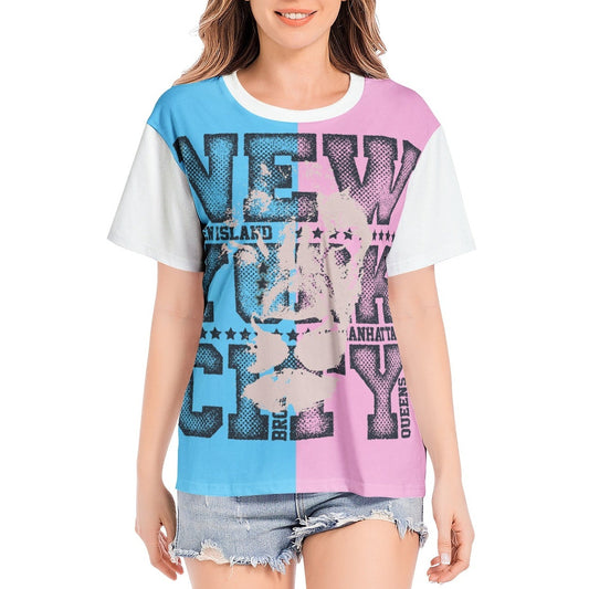 Teen - Plus Size Blue Pink White NYC Pride T-Shirt