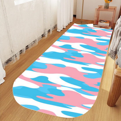 Blue Pink White All-Over Pride Camouflage Bath Mat
