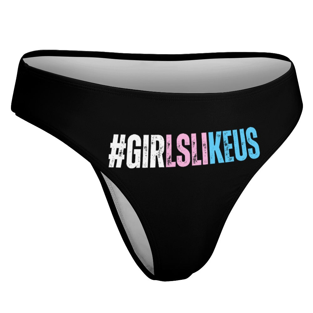 Blue Pink White #Hashtag T-Back Tucking Knickers