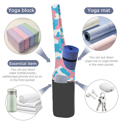 Blue Pink White Pride Camouflage Canvas Yoga Handy