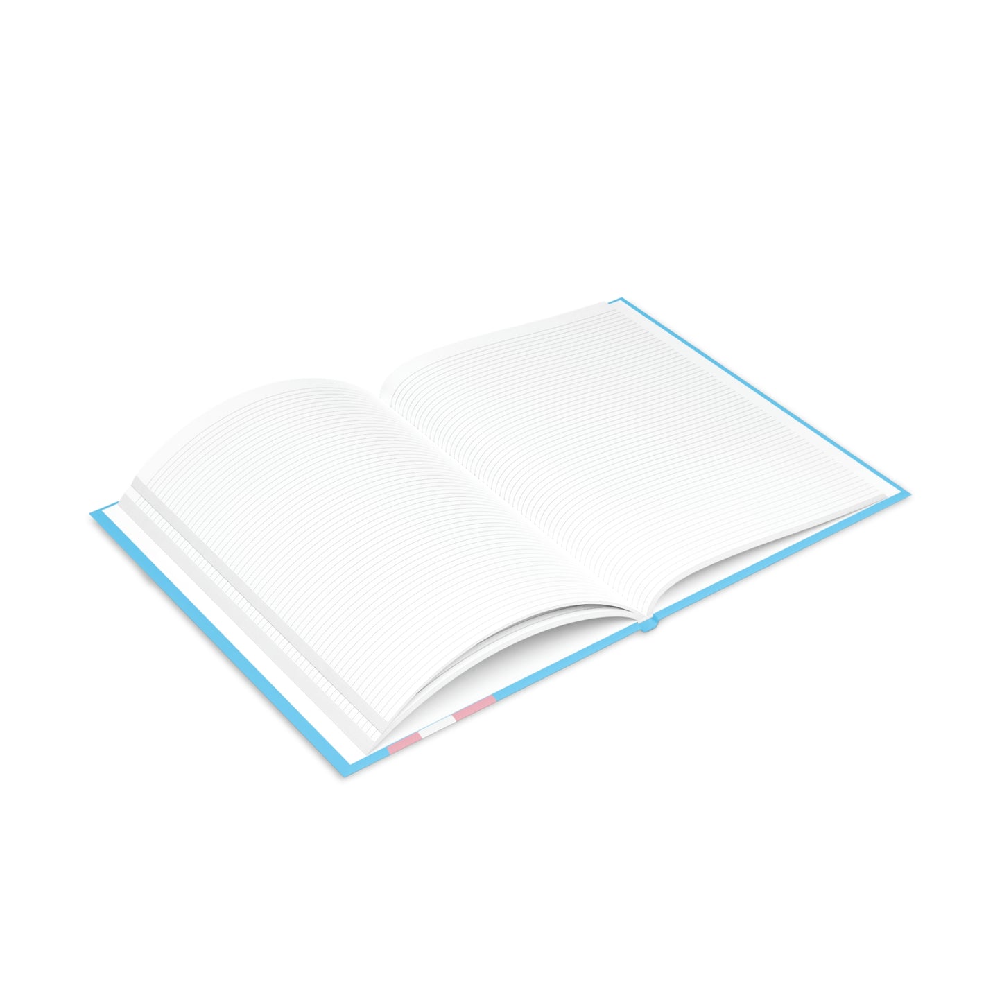 Blue Pink White Trans Pride All Over Puffy Cover Notebook