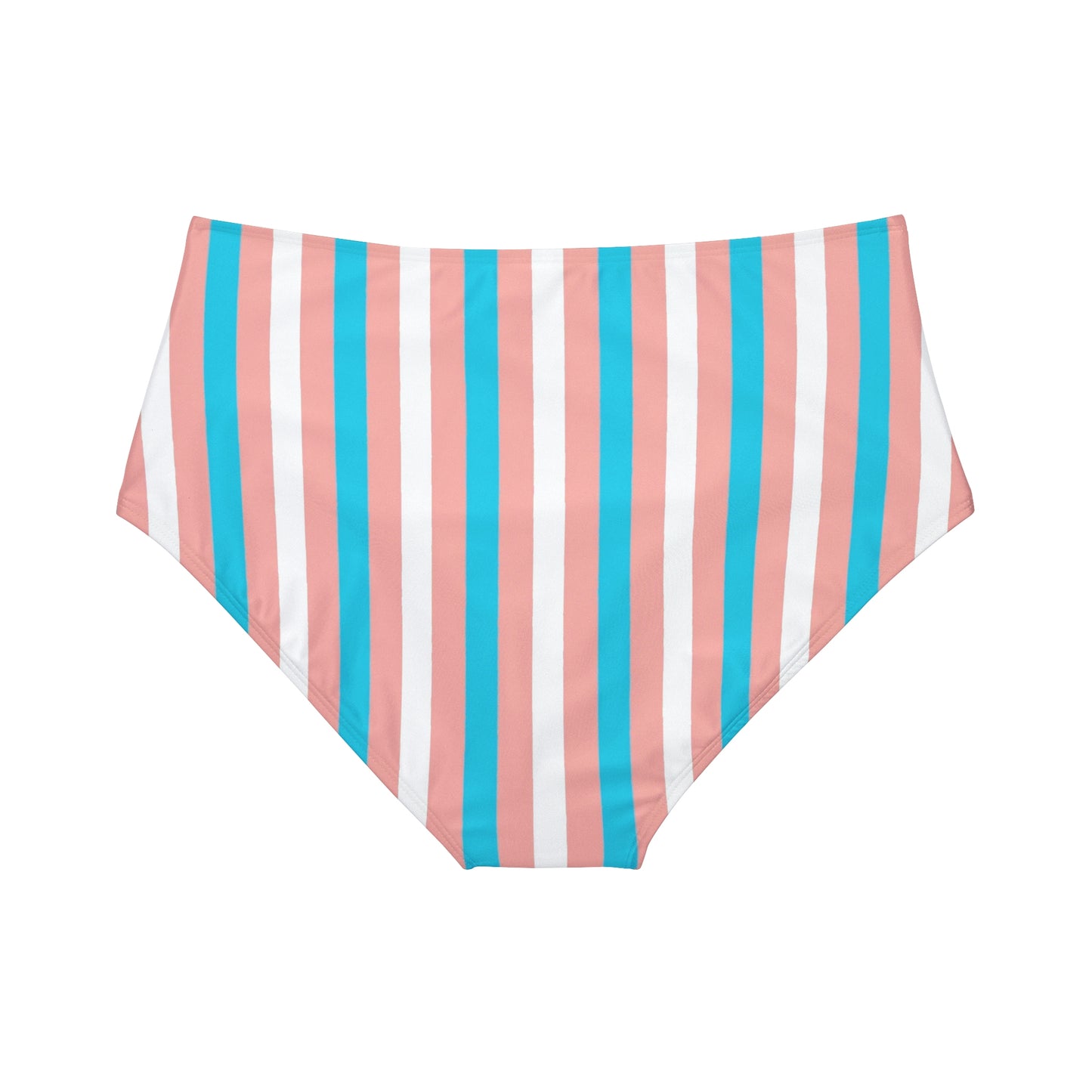 Blue Pink White Candy Striped 70's Schoolgirl Hipster Tuck
