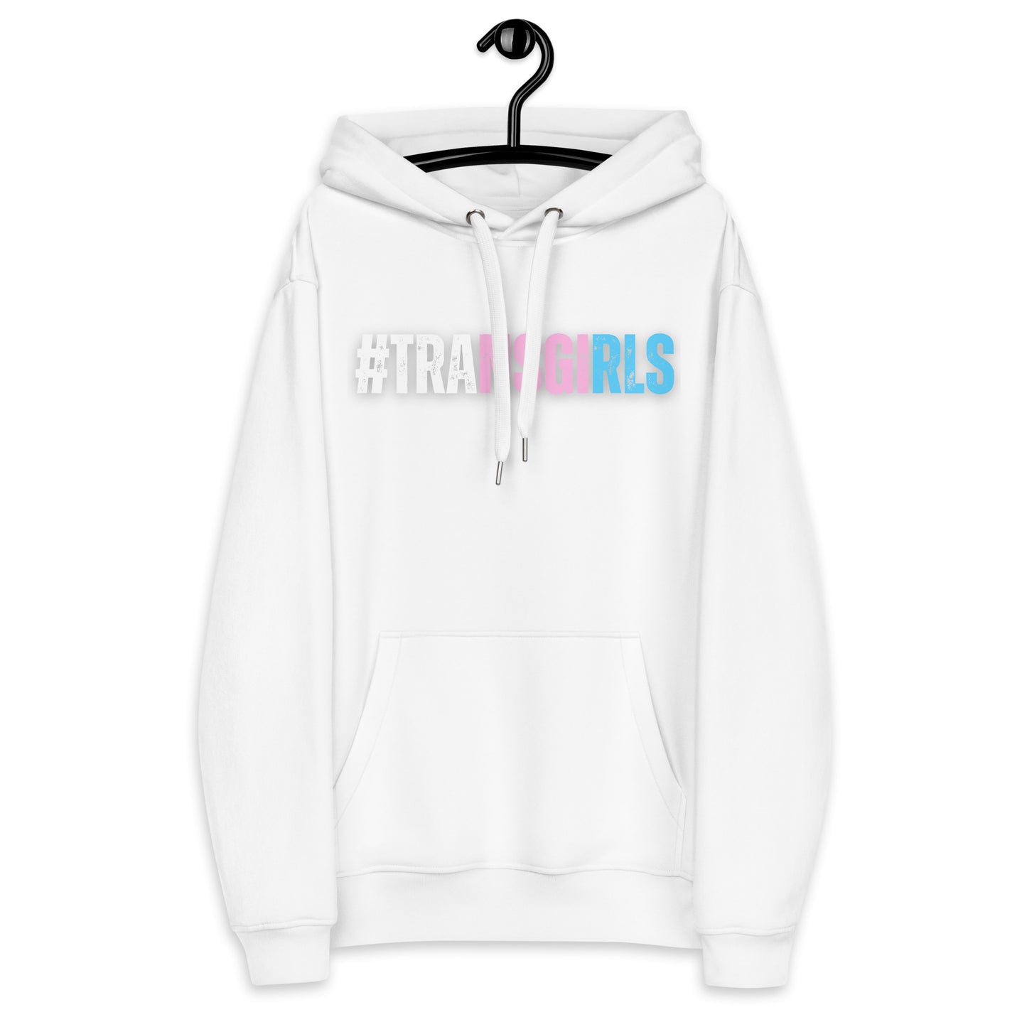 Blue Pink White 'TRANSGIRLS' Super Soft Organic Cotton Hoodie