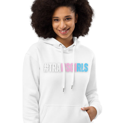 Blue Pink White 'TRANSGIRLS' Super Soft Organic Cotton Hoodie