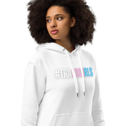 Blue Pink White 'TRANSGIRLS' Super Soft Organic Cotton Hoodie