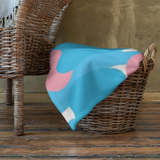 NEW Kid's Blue Pink White Pride Camouflage Thick Soft Microfibre Throw Blanket
