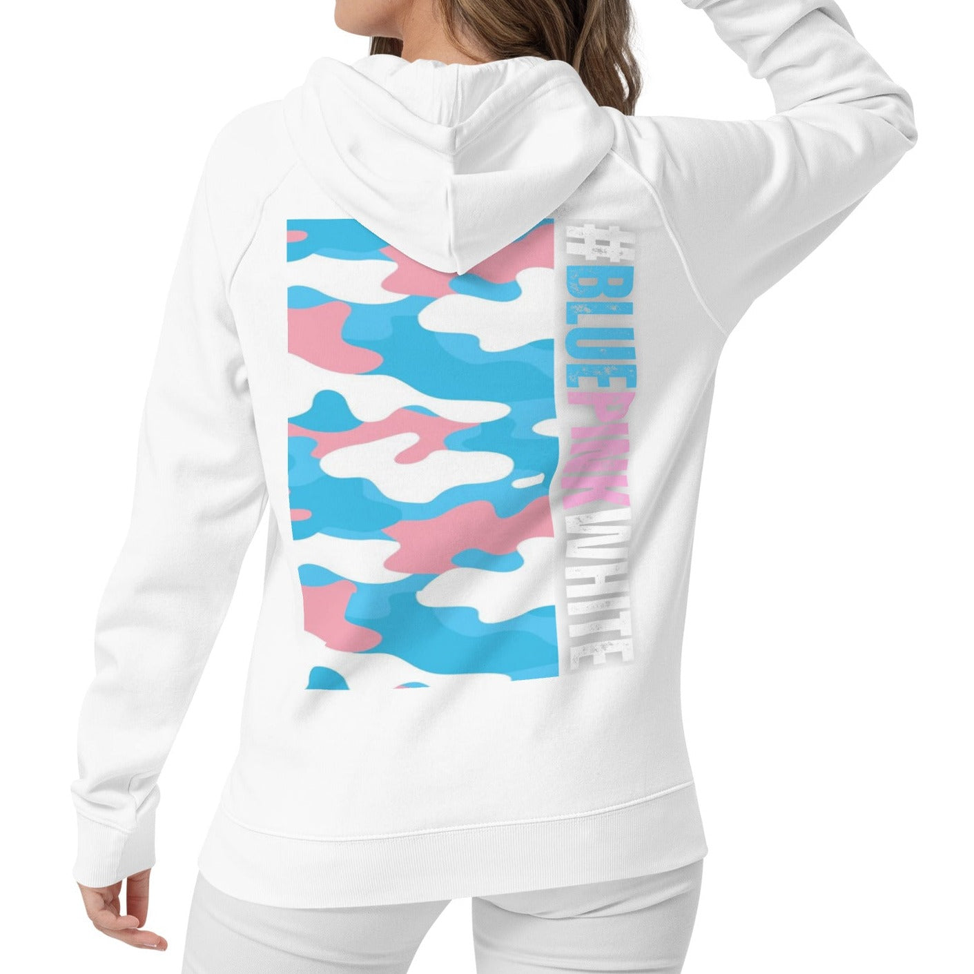 TOM - '#BLUEPINKWHITE' Super Soft 100% Organic Cotton Hoodie